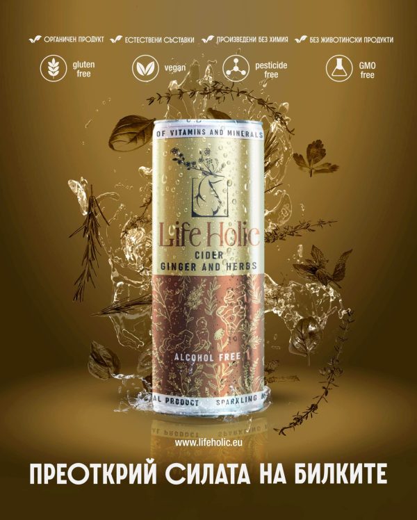 Безалкохолен Сайдер Life Holic Джинджифил и Билки, 250 мл. - Image 2